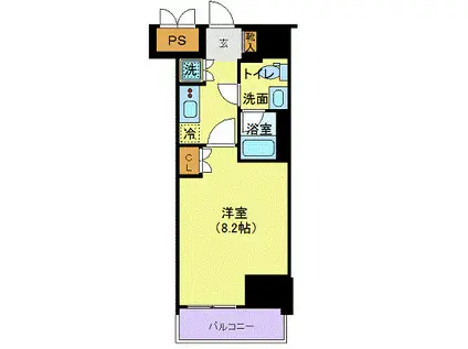 RISINGPLACE 南千住(1K/5階)の間取り写真