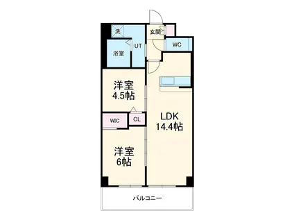 ARCTURUS 豊明寺池マンション(2LDK/3階)の間取り写真