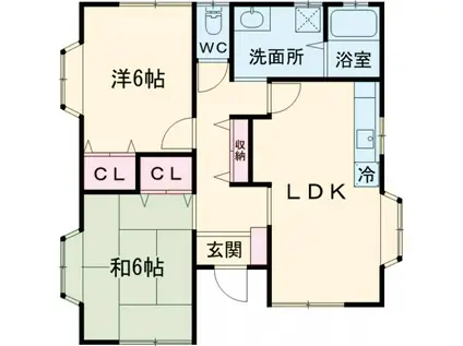 両毛線 伊勢崎駅 徒歩34分 1階建 築28年(2LDK)の間取り写真