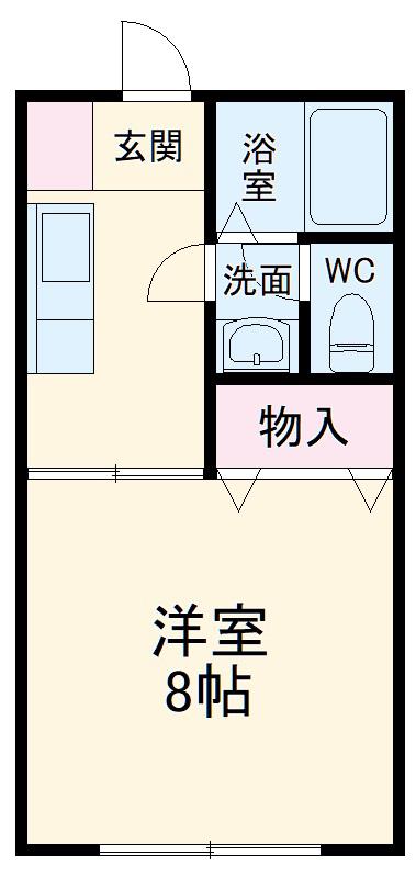 コーポ小原(1K/1階)の間取り写真