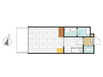 コンダクトレジデンスDAIDOU(ワンルーム/3階)の間取り写真