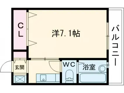 ハウスデュアル瑞江Ⅱ(1K/1階)の間取り写真