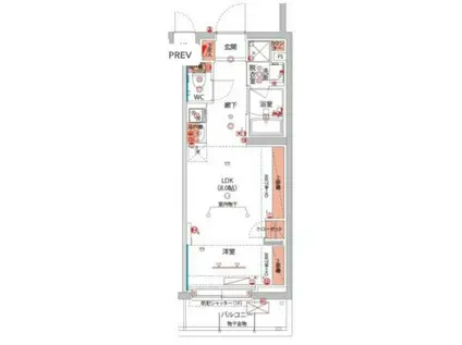 ベルグレードSI(1LDK/3階)の間取り写真