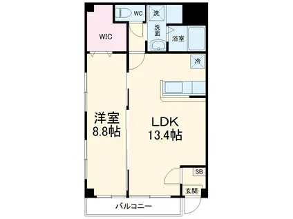 ソリス緑が丘(1LDK/2階)の間取り写真