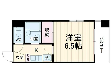 ラ・ルーン茅ヶ崎(1K/3階)の間取り写真