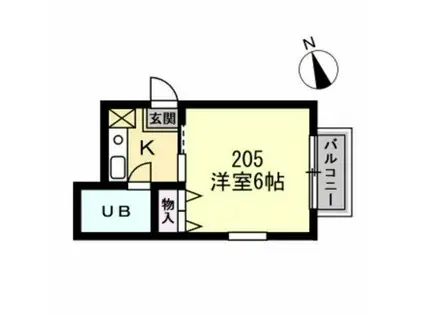 ドルフ鶴巻NO14(1K/2階)の間取り写真