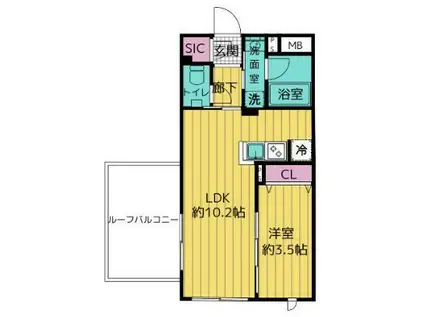 レガシア池袋立教西(1LDK/4階)の間取り写真