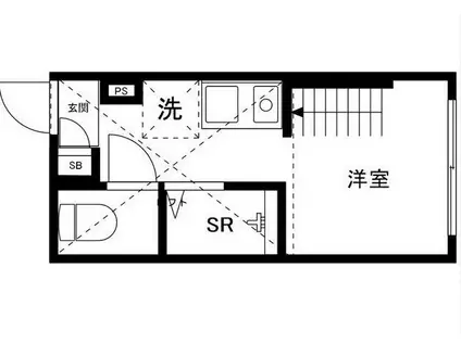 ハーモニーテラス和泉Ⅱ(ワンルーム/1階)の間取り写真