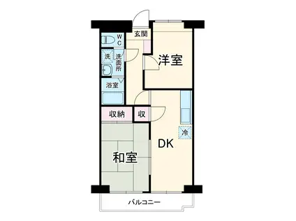 第二八千代ビル(2DK/3階)の間取り写真