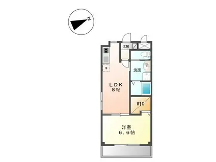 キャッスルパーク(1LDK/2階)の間取り写真