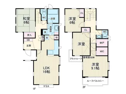 京成電鉄本線 菅野駅 徒歩6分 2階建 築26年(4LDK)の間取り写真