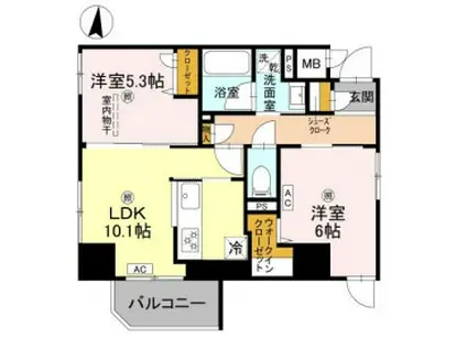 ダイワシティー新大阪(2LDK/7階)の間取り写真