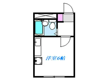 ベルピア・平山城址公園(ワンルーム/2階)の間取り写真