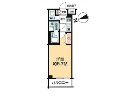 ARCOBALENO OHANAJAYA(1K/3階)の間取り写真