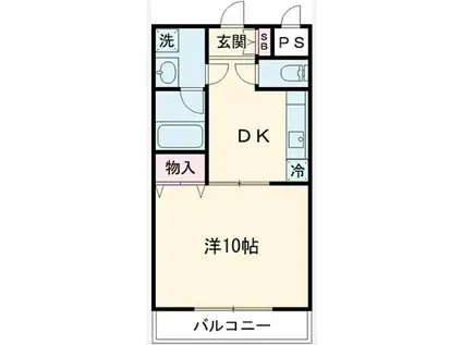 KAISHO3(1DK/4階)の間取り写真