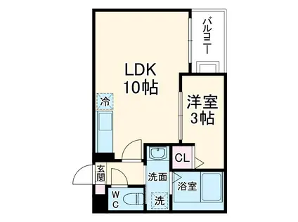 JACK ATSUTAKOSHI Ⅰ(1LDK/2階)の間取り写真