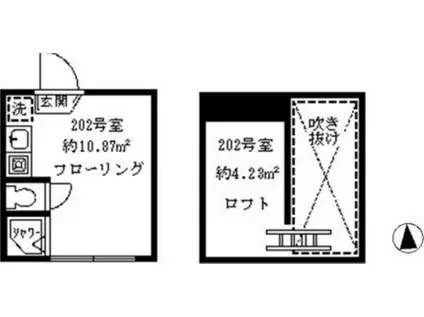 ソフィアフラット(ワンルーム/2階)の間取り写真