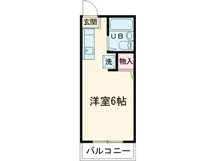 コーポオノハラⅡ(ワンルーム/2階)の間取り写真