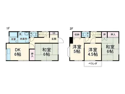 京浜東北・根岸線 根岸駅(神奈川) バス乗車時間:12分 古泉バス停で下車 徒歩4分 2階建 築33年(4DK)の間取り写真