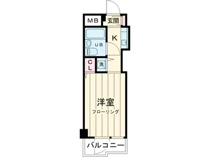 TOP金町(1K/2階)の間取り写真