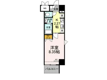 CARRE S.I(1K/3階)の間取り写真