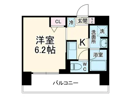 ガーラ・グランディ川口並木(1K/10階)の間取り写真