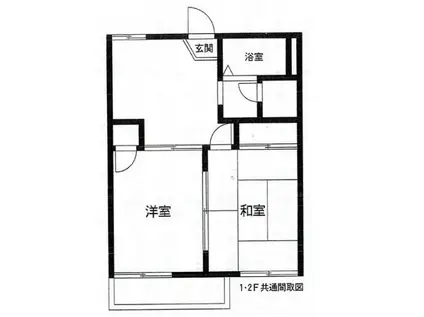 サンハイツ上尾(2DK/2階)の間取り写真