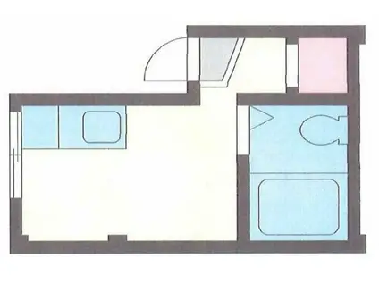 山中ビル(ワンルーム/3階)の間取り写真
