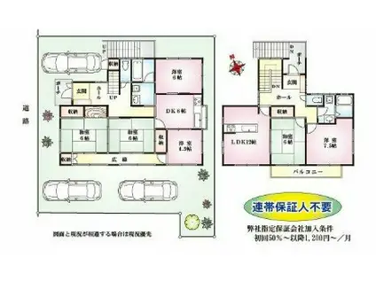 横浜線 橋本駅(神奈川) 徒歩16分 2階建 築24年(6SLDK)の間取り写真