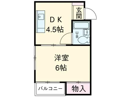 OMC大曽根ビル(1DK/2階)の間取り写真