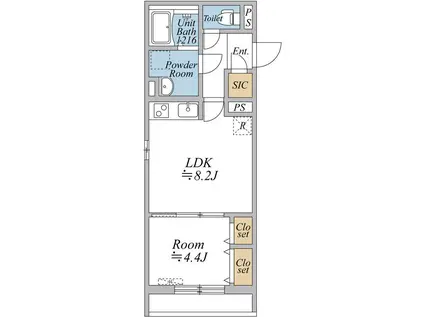 リブリ・曳舟(1LDK/1階)の間取り写真