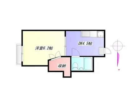 パレスコーポ(1DK/3階)の間取り写真