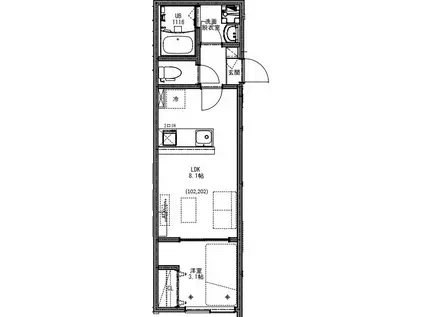 KEIAI RESIDENCE 小岩(1LDK/1階)の間取り写真