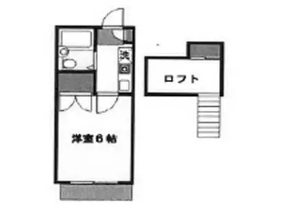 ウィンディア武蔵野台(ワンルーム/2階)の間取り写真