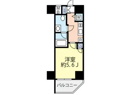 グランヴァンミッドイースト押上(1K/5階)の間取り写真