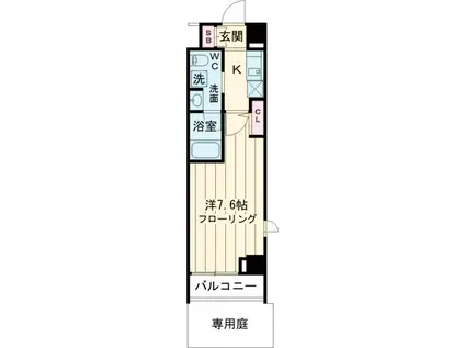 ステージグランデ平和台(1K/3階)の間取り写真