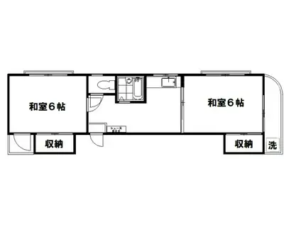ちとせマンション(2K/4階)の間取り写真