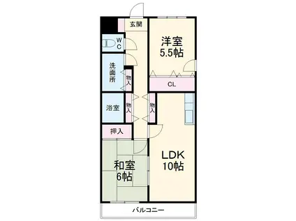 ロイヤルメゾンⅣ(2LDK/5階)の間取り写真