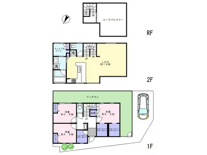 千代田・常磐緩行線 北小金駅 徒歩10分 2階建 築9年(3LDK)の間取り写真
