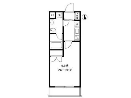 ミテッツァ大森Ⅱ(1K/5階)の間取り写真