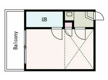 ダイヤモンドパレス杉並(ワンルーム/2階)の間取り写真