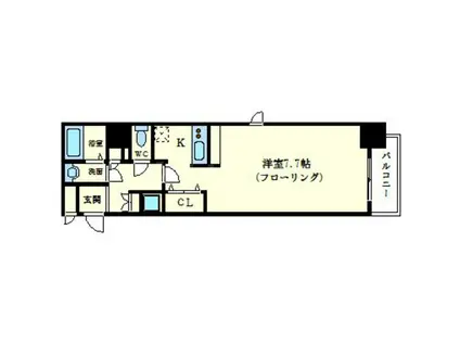 プレサンス京都四条堀川(ワンルーム/10階)の間取り写真