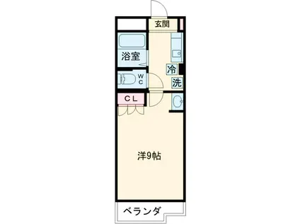 ラ・セゾン藤沼(1K/1階)の間取り写真