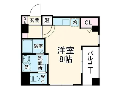 コンフォール南森町(ワンルーム/10階)の間取り写真