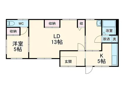 東海道本線 戸塚駅 徒歩14分 1階建 築50年(1LDK)の間取り写真