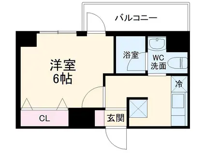 S-RESIDENCE行徳(1K/4階)の間取り写真