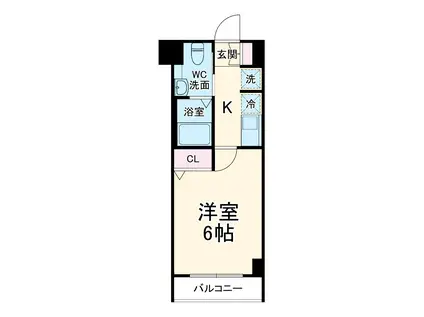 TM美園(1K/1階)の間取り写真