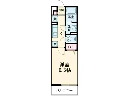 ブランシュバル早宮(1K/2階)の間取り写真