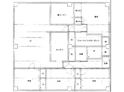 プリミエール長谷川(4LDK/1階)の間取り写真