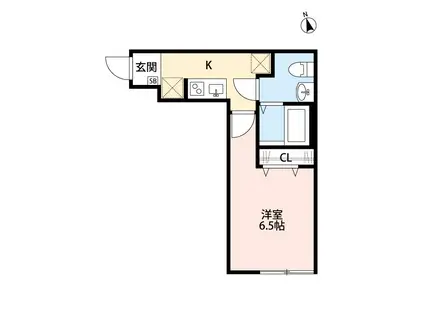 メゾン・ド・ソレイユ(1K/1階)の間取り写真